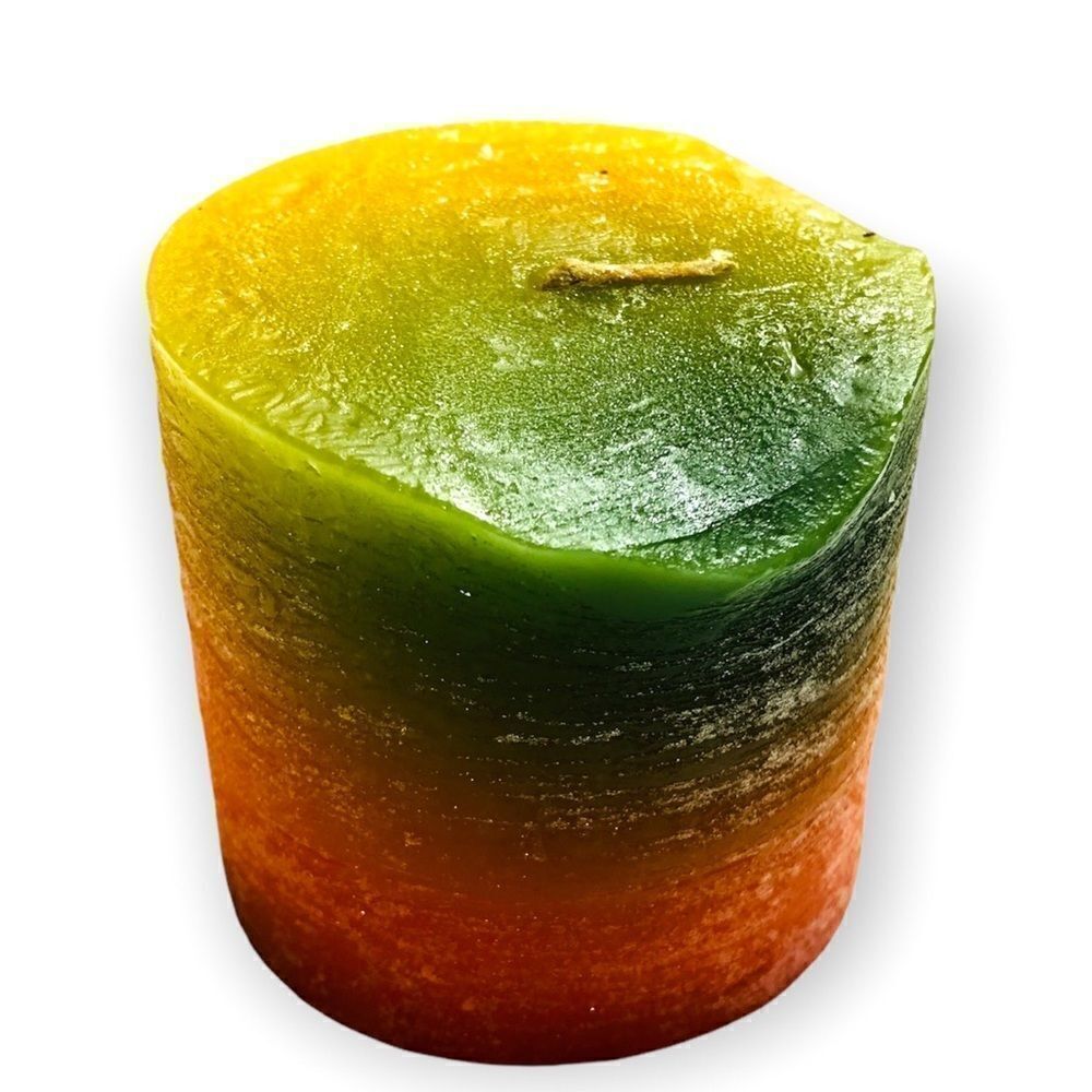 Handcrafted Timber Scented Candle (Orange/Green)‎ - Picture 2 of 11